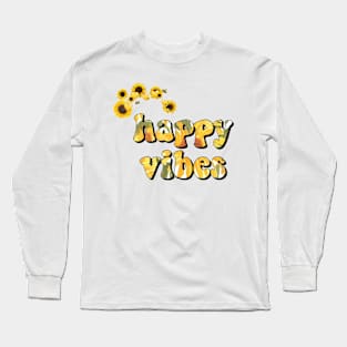 Happy Vibes Sunflower Long Sleeve T-Shirt